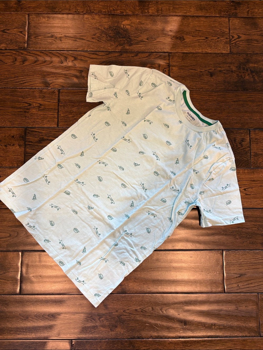 Old Navy Mint Green Kids’ Tee with Green Icons